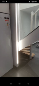 Photo de galerie - Intégration led dans tête de cloison placo 