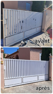 Photo de galerie - Rénovation et peinture de portail