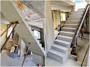 Photo de galerie - Escalier droit en béton armé.