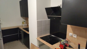Photo de galerie - Montage et Installation Meubles Cuisine + Découpe plan de travail et Crédence + Installation électroménager
