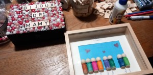 Photo de galerie - Résultat des cadeau de fête des mamie réaliser avec les enfant 