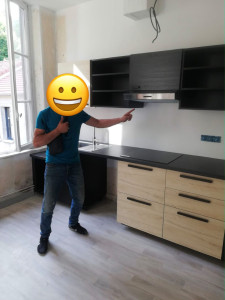 Photo de galerie - Montage meuble cuisine Ikea complet 