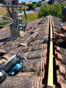 Photo de galerie - Installation d’une lise pour préparation d’un nouveau clausoir ventilé