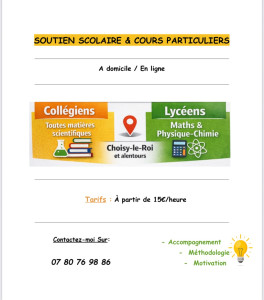 Photo de galerie - Cours particuliers 