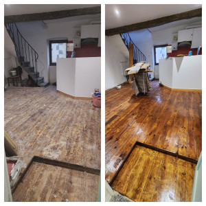 Photo de galerie - Vitrification parquet 