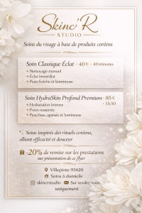 Photo de galerie - Hydrafacial Coréen Nettoyage en profondeur, exfoliation douce et infusion de sérums coréens riches en actifs hydratants, apaisants et illuminateurs. La peau est purifiée sans être agressée, le teint est frais et lumineux