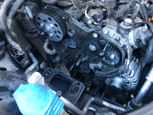 Photo de galerie - Changement Kit distribution+pompe à eau sur une VW passat en 2.0 TDI
