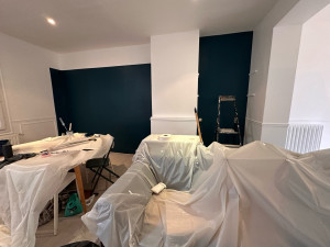 Photo de galerie - Voici un exemple de mon travail de peinture personnalisé. J’ai utilisé des couleurs spécifiques pour répondre aux besoins uniques de mes clients. Si vous avez un projet en tête, 