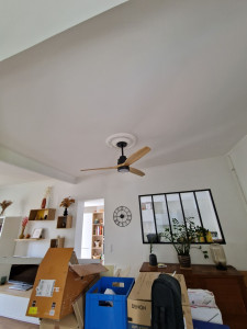 Photo de galerie - Fixation et branchement  ventilateur au plafond 