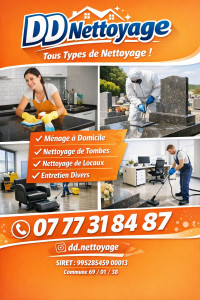 Photo de galerie - Bonjour. dd  nettoyage à votre service 
Nous faisons des forfaits ? Ou bien à l'heure ? Pour toute autre demande, voulez-vous me joindre.