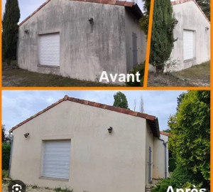 Photo de galerie - Nettoyage d’une façade qui en avait bien besoin résultat satisfaisant 