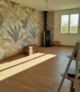 Photo de galerie - Plafond & murs en peinture 
Avec son magnifique panoramique en couleurs .