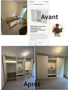 Photo de galerie - Montage dressing avec led