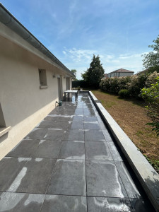 Photo de galerie - Réalisation de terrasse/dalles sur plot 