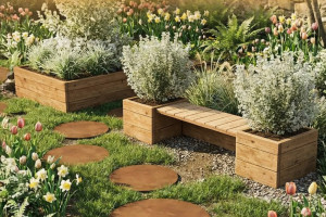 Photo de galerie - Banc jardinière 