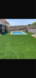 Photo de galerie - Pose de gazon synthétique 