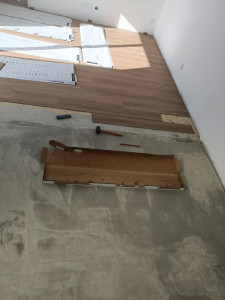 Photo de galerie - Pose de parquet stratifié vinyle 