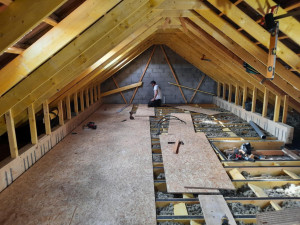 Photo de galerie - Modification de charpente en w afin de créer un espace supplémentaires a votre maison.