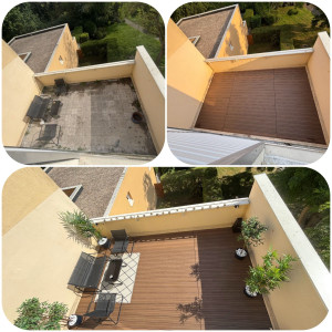 Photo de galerie - Pose terrasse composite sur plots