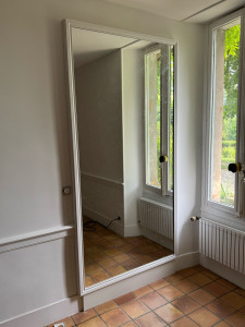 Photo de galerie - Création miroir 220x110 pour cacher une porte 