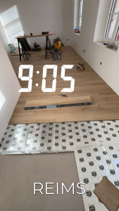 Photo de galerie - Réfection d’un appartement complet en parquet flottant 