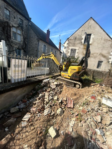 Photo de galerie - Évacuation de gravats accès difficile