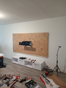 Photo de galerie - Pose de TV murale chez un client 