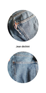 Photo de galerie - Réparation d'un jean déchiré 