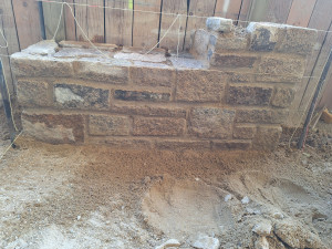 Photo de galerie - Réalisation petit muret en pierre 