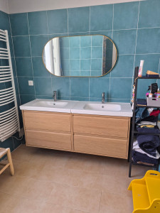 Photo de galerie - Meuble SDB après + modifications évacuation 