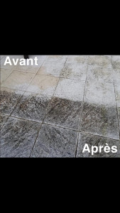 Photo de galerie - Nettoyage Terrasse en carreaux 
