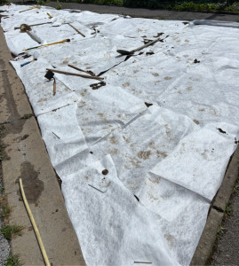 Photo de galerie - Pose géotextile