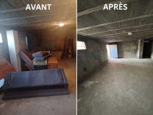 Photo de galerie - Débarras avant et après