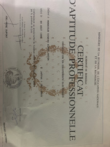 Photo de galerie - CAP obtenu 