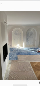 Photo de galerie - Fabrication d’arcade et habillage d’une cheminée 