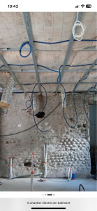 Photo de galerie - Réalisation d’une installation électrique d’un sous-sol de maison 