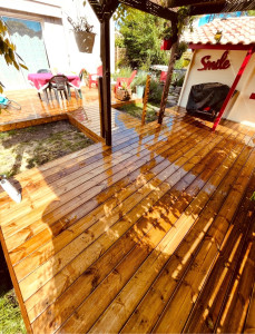 Photo de galerie - Terrasse bois et aménagement extérieur