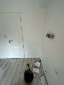 Photo de galerie - Découpe + habillage + bande d’une plaque de placo suite à une suite 
