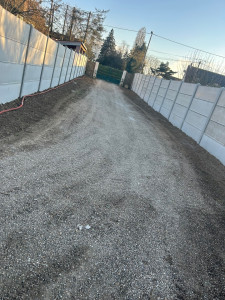 Photo de galerie - Pose de mur en plaque béton 