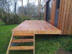Photo de galerie - Réalisation terrasse bois sur pilotis 