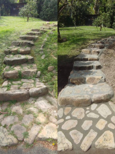 Photo de galerie - Rénovation d'escalier extérieur en moellons 