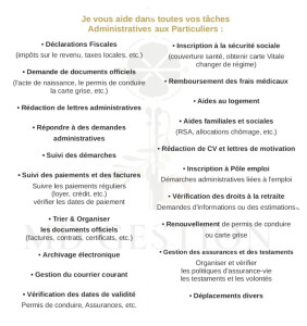 Photo de galerie - Aides aux particuliers & aux professionnels pour des tâches administratives et accompagnement
