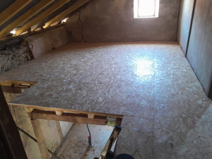 Photo de galerie - Rénovation d'un plancher d'étage par des plaque OSB 22mm