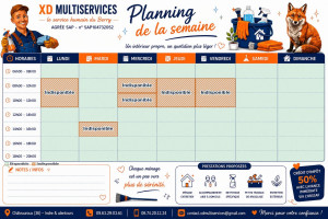 Photo de galerie - Planning disponibilité client régulier