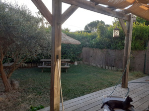 Photo de galerie - Création pergola bois autoclave 