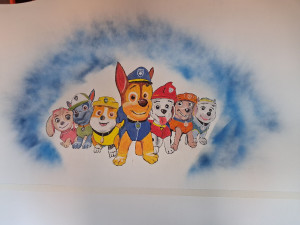 Photo de galerie - Peinture pour tête de lit enfants 