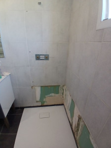 Photo de galerie - Remplacement d'une baignoire par un receveur de douche