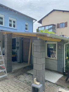 Photo de galerie - Création de piliers + toit