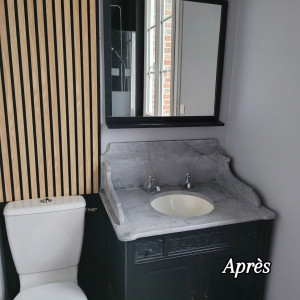 Photo de galerie - Nettoyage d'une des salles d'eau d'un grand gîte géré par la conciergerie clés confort 