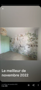 Photo de galerie - Pose d'une tapisserie panoramiques 